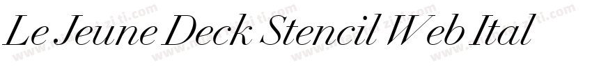 Le Jeune Deck Stencil Web Italic Un字体转换